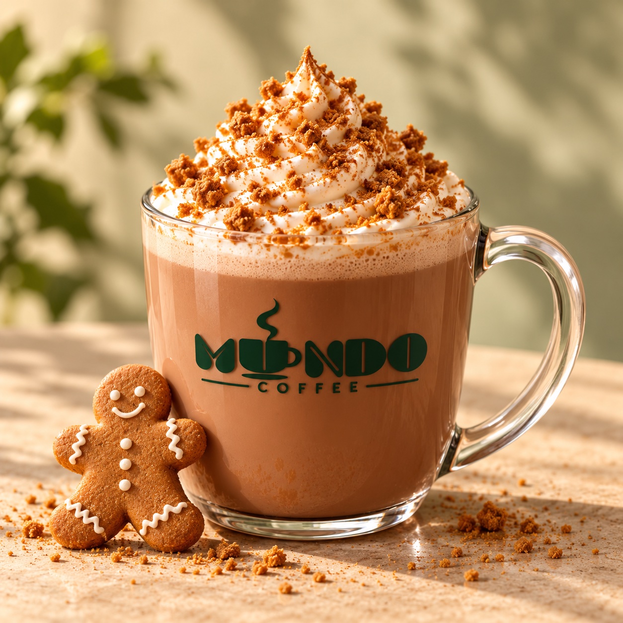 Milk Chocolate Gingerbread in een glazen mok