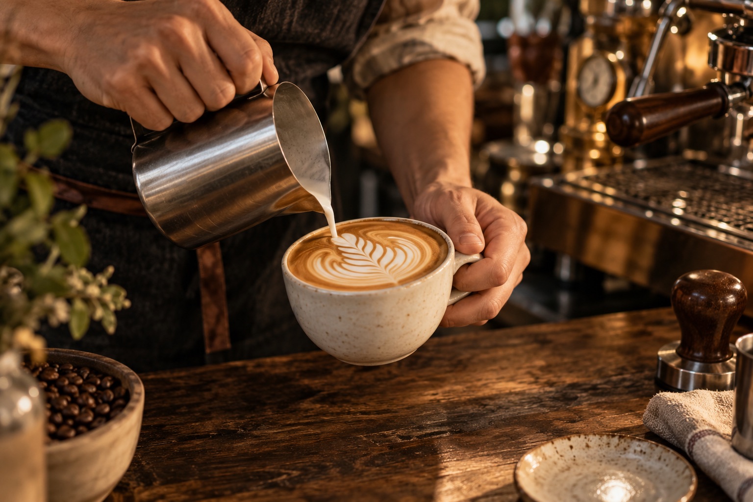 Aandachtige koffiebereiding